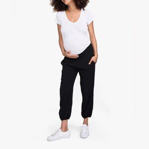 Hatch Maternity Weekend Smocked Pants - Black